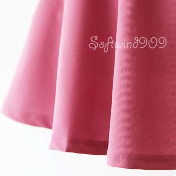 Last☝️ Pink Halter Caged Cutout Back Skater Dress - Picture 4 of 8